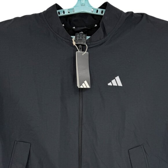 Adidas Women's Multi Sport 3 Stripes Lightweight Black Bomber Jacket Size 2X NWT - Picture 3 of 12